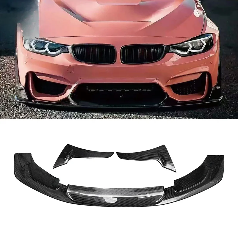 Best Choice Carbon Fiber Front Bumper Spoiler Lip Kit for Sports Sedan Coupe 2014-2020 Off-Road Lightweight