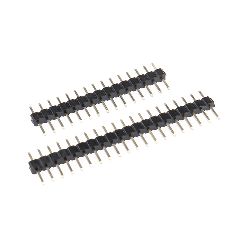 (10Pcs) 2.0mm Pitch Single Row Pin Header DIP Copper Pin 1*2/3/4/5/6/8/10/12/20/40P Straight Pin