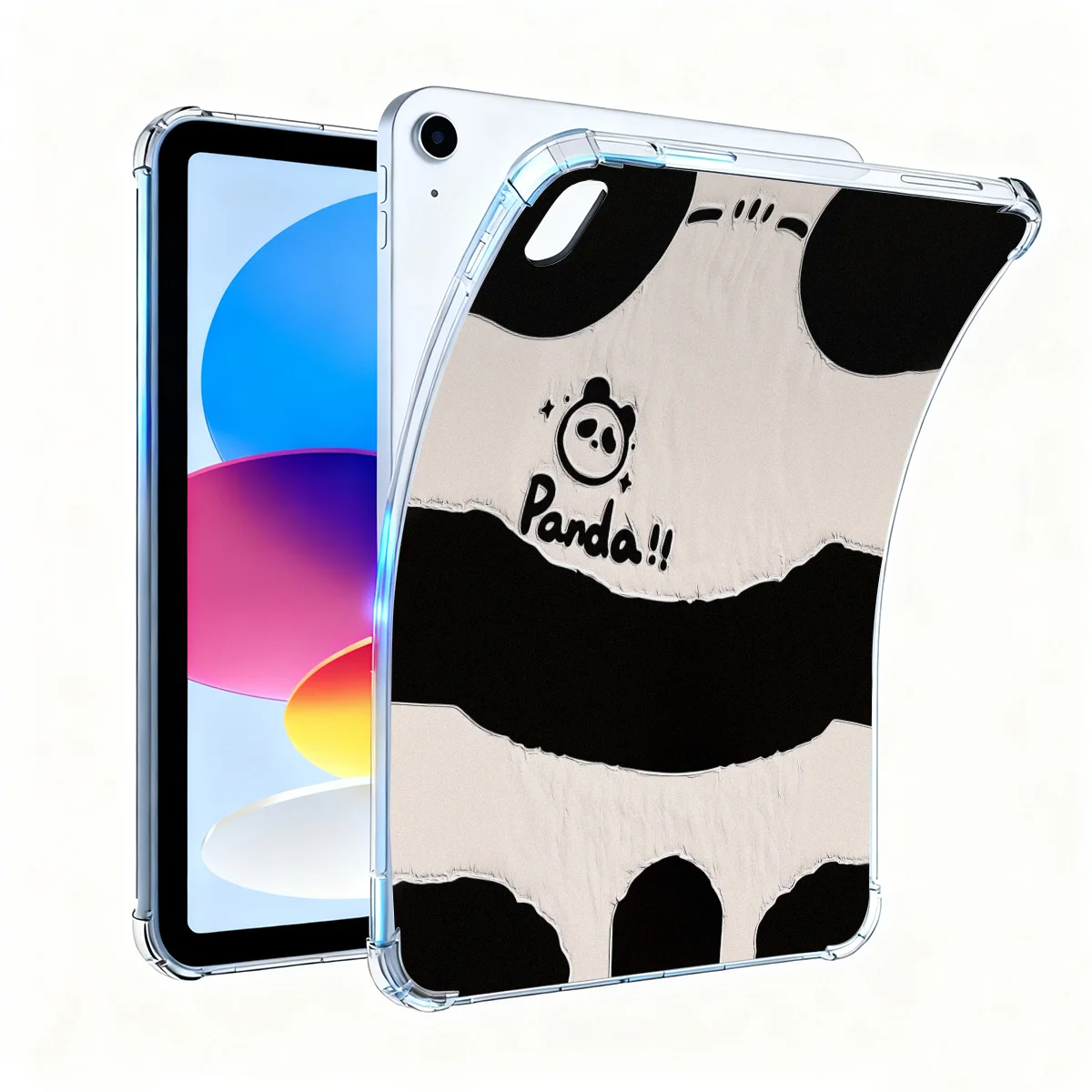 Cute panda For iPad Pro 11 2024 2022 2021 For Air 6 5 4 3 10th 10.9 Gen 7th 8th 9th 10.2 Mini 6 9.7 Soft Tablet Protective Case