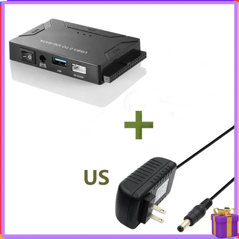 

Advanced USB3.0 Hard Drive Adapter, 3-Way USB3.0 To SATA/IDE Easy Drive Cable, Multi-Function Easy Drive Cable, Black US-Plug