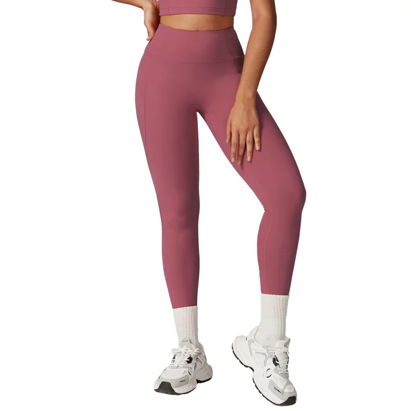 

ZC-High Waist Hip Lift Yoga Pants Women's Running Nude Feel Quick-Drying Fitness Pants Breathable Outer Wear Tight Sports Pants8