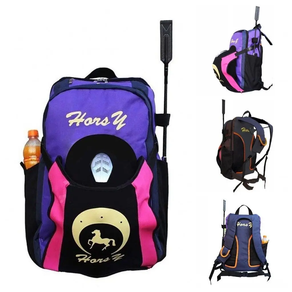 Oxford Horse Riding Bag Backpack Parent-Child Equestrian Horse Riding Boots Helmet Bags Backpack Outfit Helmet Boots Gloves Whip