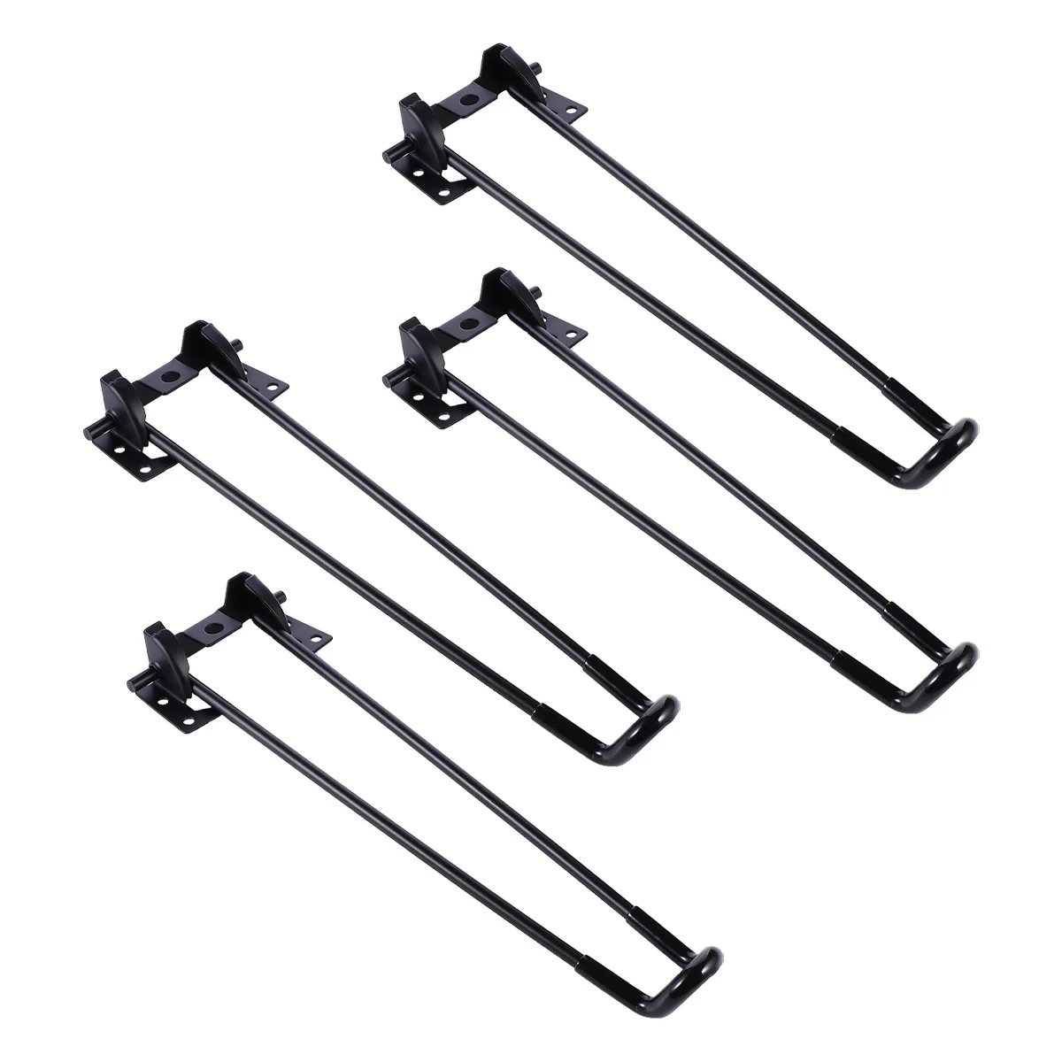 

4 Pcs Foldable Metal Table Legs Double Rod Hairpin Black Furniture Leg For Coffee Table Modern Desk Night Stand Bench Industrial