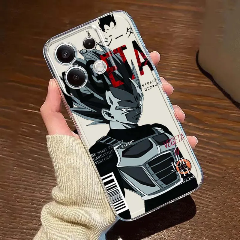 

Dragon Ball Vegeta Goku For Xiaomi Redmi 10 11 K30 K40 K50 K60 K70 Pro Prime Plus Ultra Zoom 5G TPU Transparent Phone Case