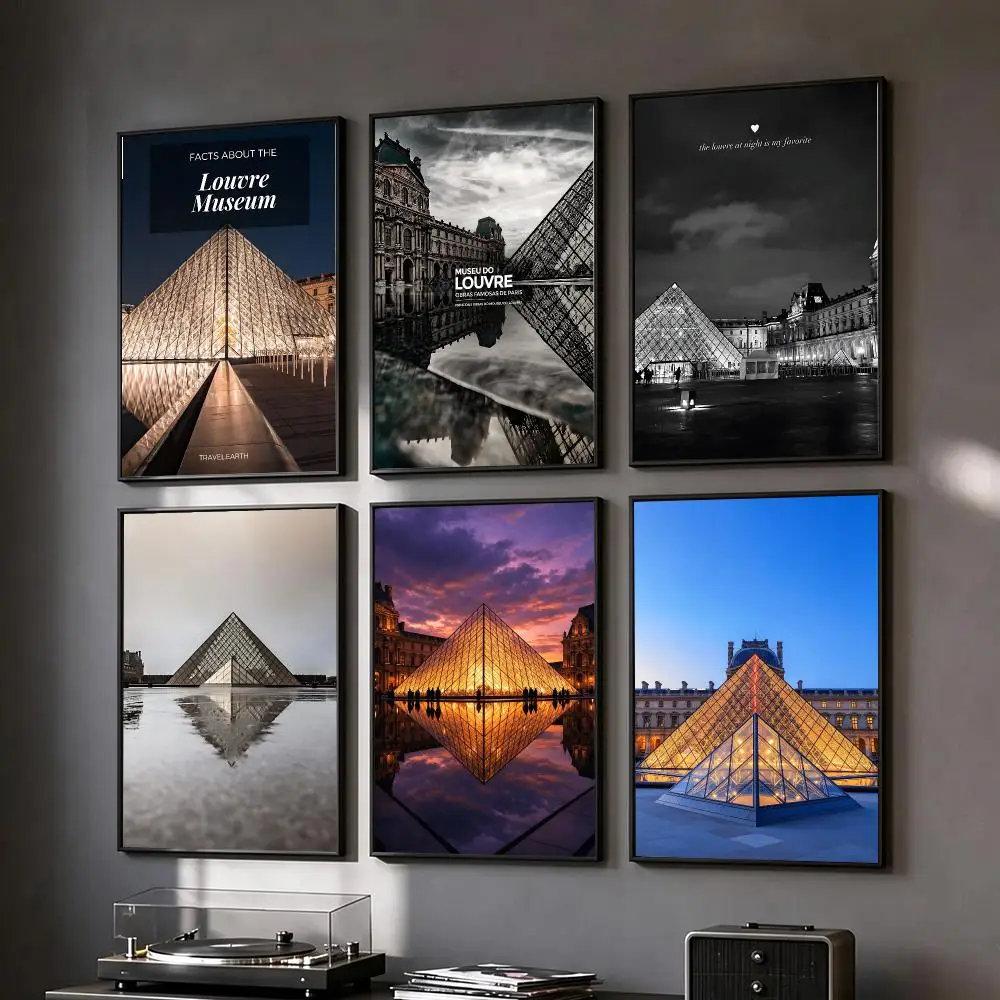 pattern Louvre Museum Poster Poster HD Printing Vintage Luxe Home Decor Wall Art for the Living Rooms Entryways Gift