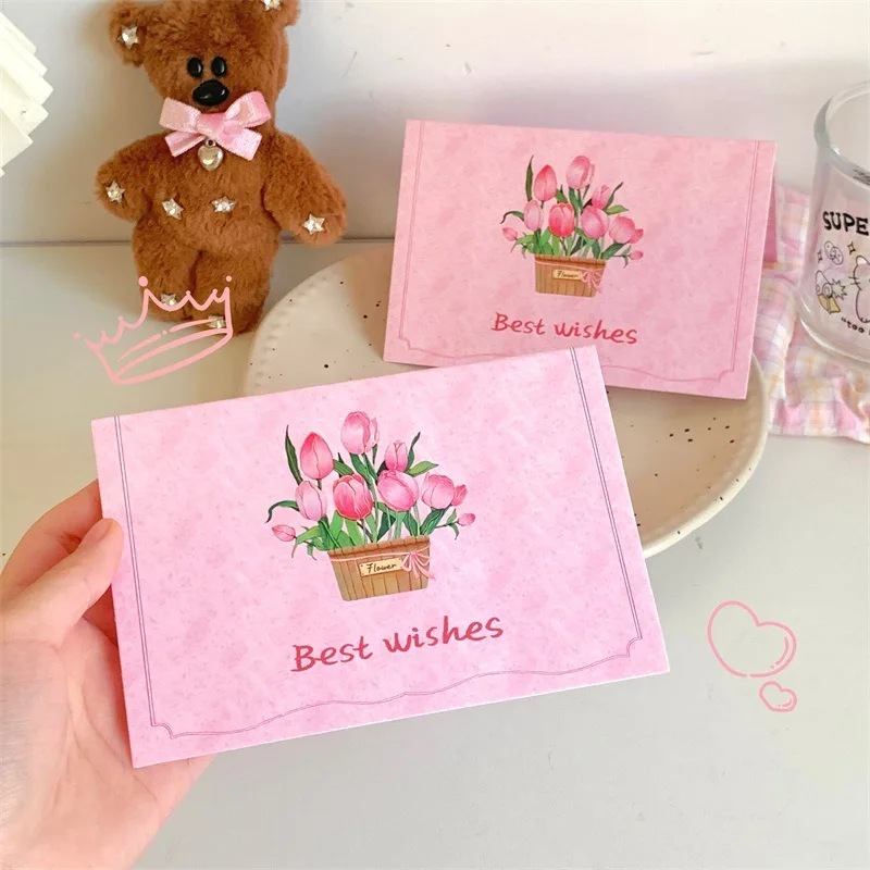 

Tulip birthday gifts, creative and cute Christmas cards, 3D cards, party supplies