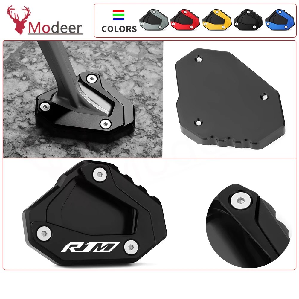 Motorcycle Accessories Support Plate Foot Side Stand Extension Pad 2015 2016 2017 2018 2019 -2023 For YAMAHA R 1 R1M R1