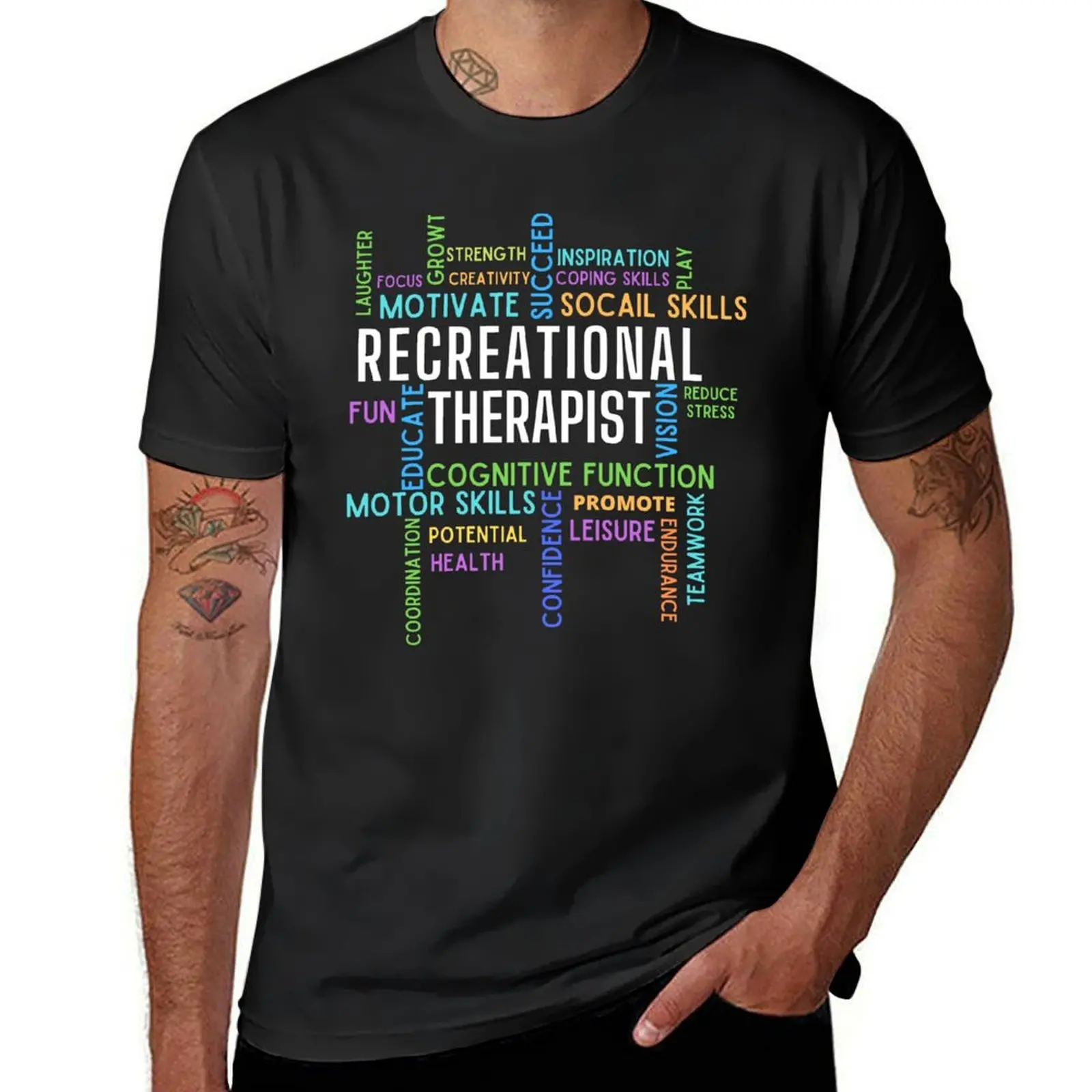 Therapeutic Recreational Therapist Motivation Gifts For RT Month T-Shirt vintage Aesthetic clothing korean fashion men clothings