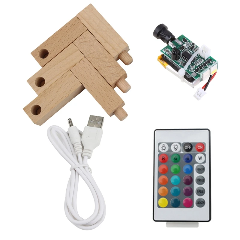 for Creative Moon Light Design DIY 16 Colors Remote USB Control Moon Night Light Board with Wood Support 3D Printer Part 896C