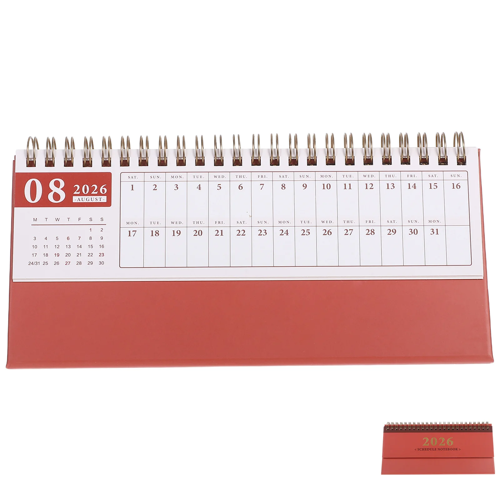 15 شهرًا تقويم مكتبي أفقي صغير 2025-2026 مخطط الوجه الدائم المحمول لإدارة الوقت جهاز تعقب الانضباط الذاتي