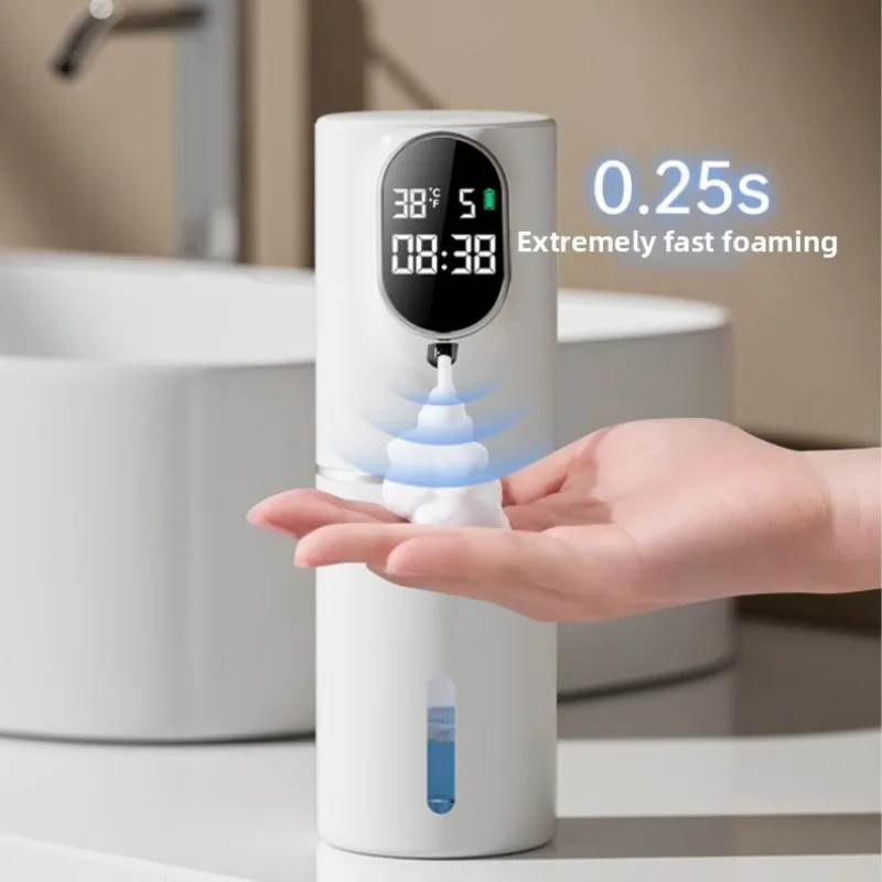 Automatic Foam Soap Dispenser with LED Display - 2-in-1 USB Charging Wall & Desktop Use Dispenser Sabao Automatico