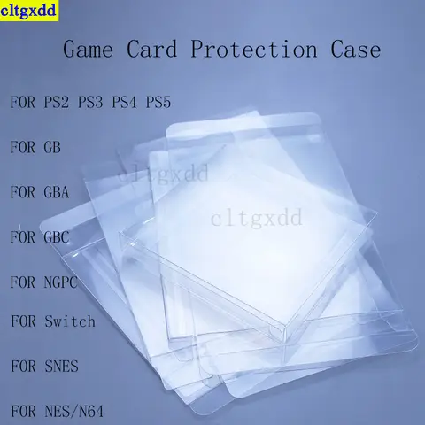Cltgxdd 1 Piece Transparent Plastic PET Game Box for N64 GB GBA GBC SNES NES Switch Suitable for PS2 PS3 PS4 PS5 Protective Cove