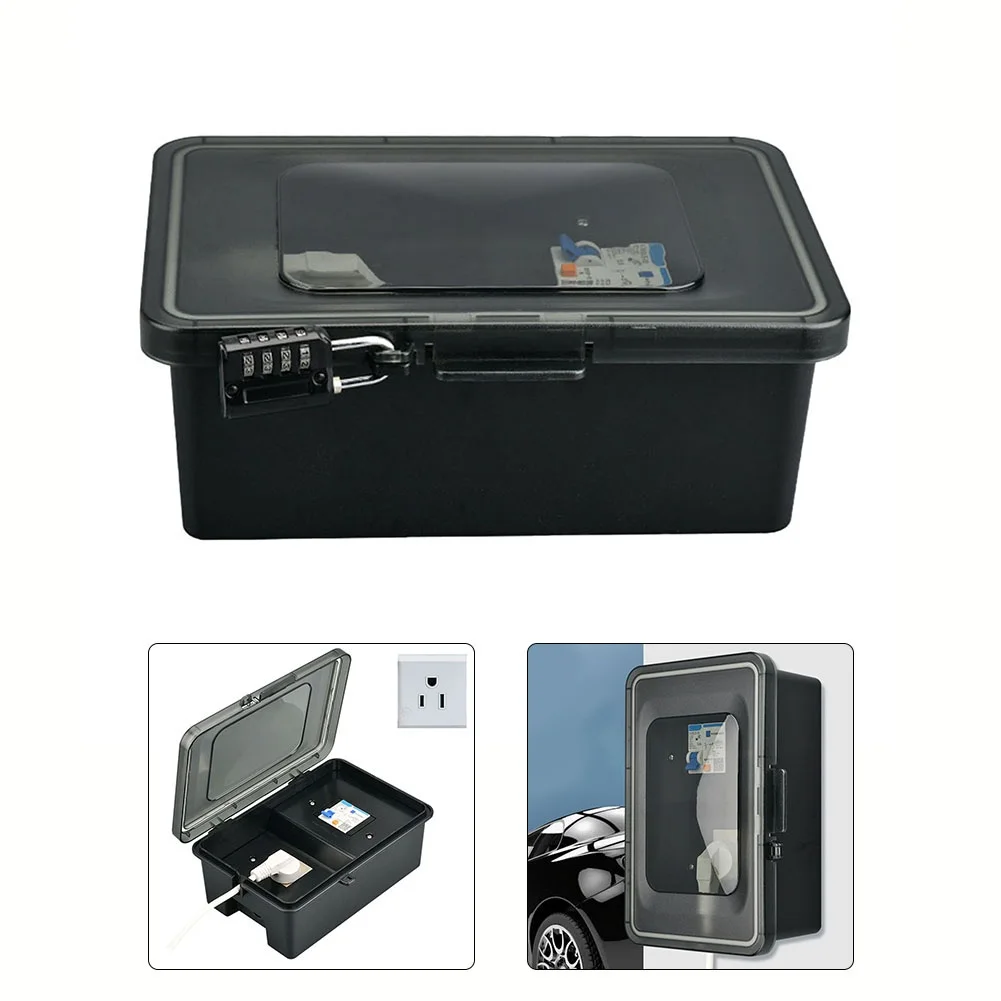 Outdoor Waterproof Socket Box IP65 With Leakage Protection 15A Car Charging Box 1P40ARCD Circuit Breaker 260*175*100mm Home Plug