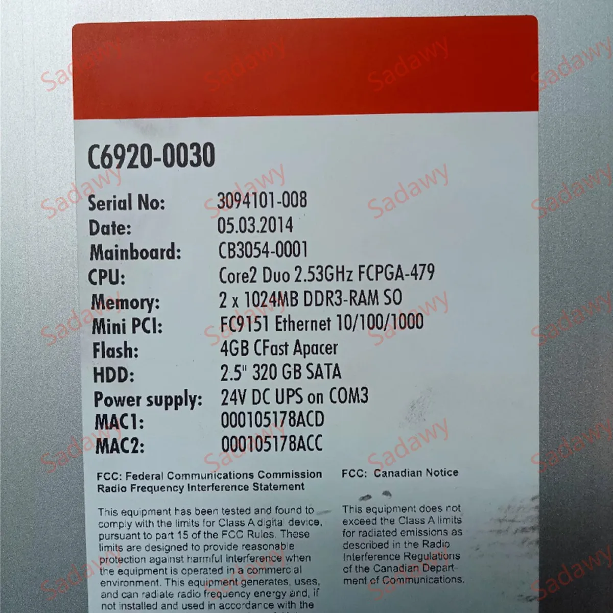 Beck-hoff original C6920-0030 ตู้ควบคุม PC อุตสาหกรรม
