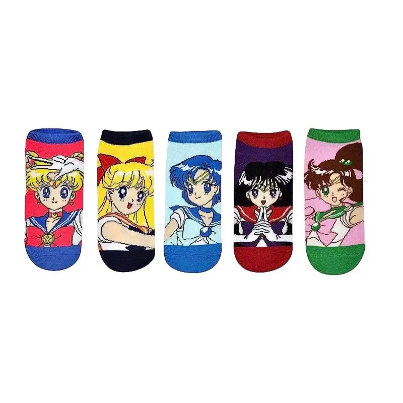 Four season Sailor Moon trendy socks, short socks, cute women's cotton socks, boat socks