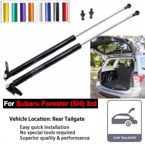 Puntales de puerta trasera para Subaru Forester SH 2008-2013, amortiguadores de maletero, soporte de elevación, varillas de resorte 63269SC010 63269SC000