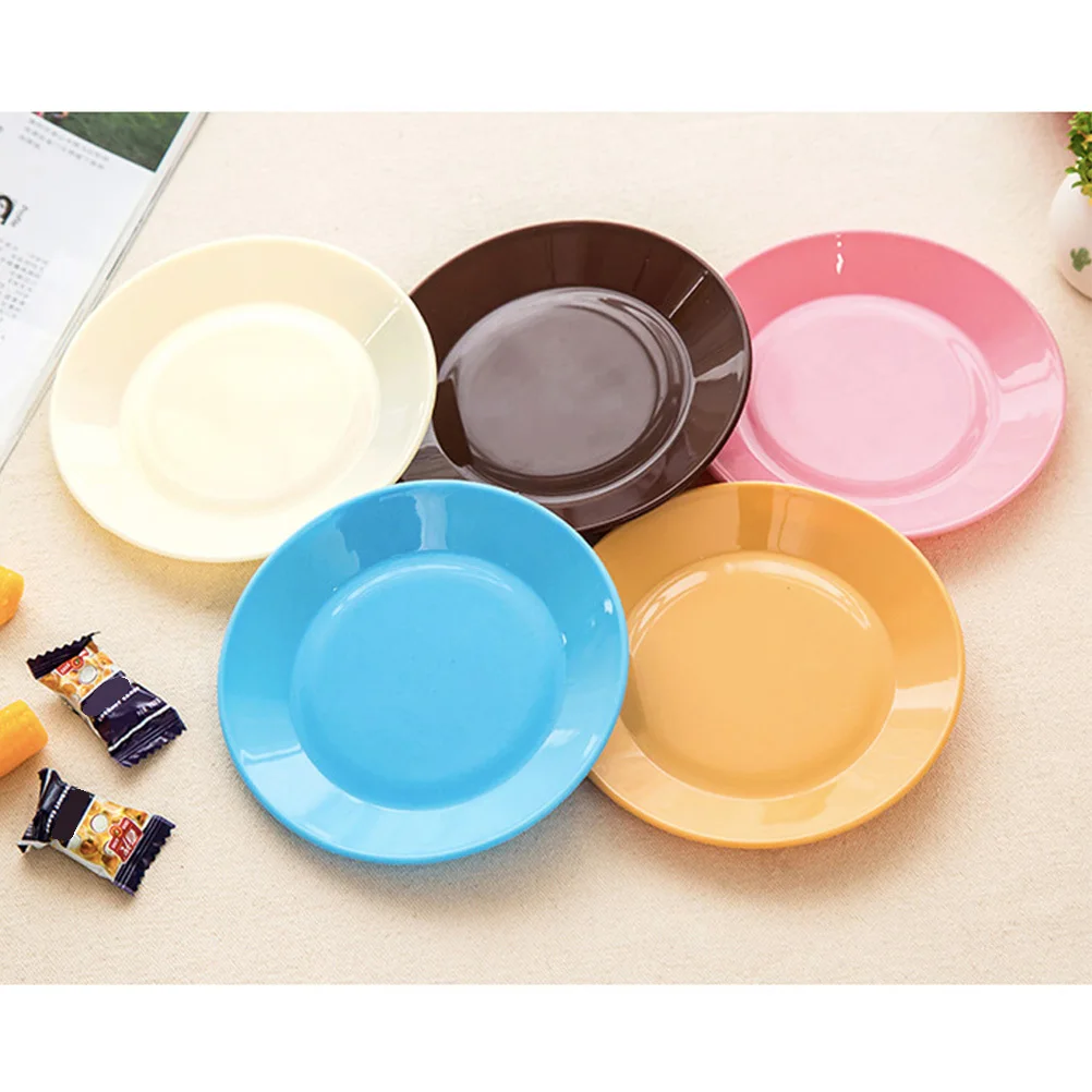 

10Pcs Snack Plate Premium Acrylic Fruit Dish High-Density Scratch-Resistant Candy Serving Tray for Home Restaurant Hotel Use