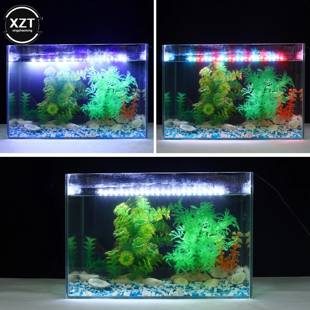 New Aquarium Light LED Waterproof Fish Tank Light Underwater Fish Lamp Aquariums Decor Lighting Plant Grow Lamp 18-58CM 220-240V