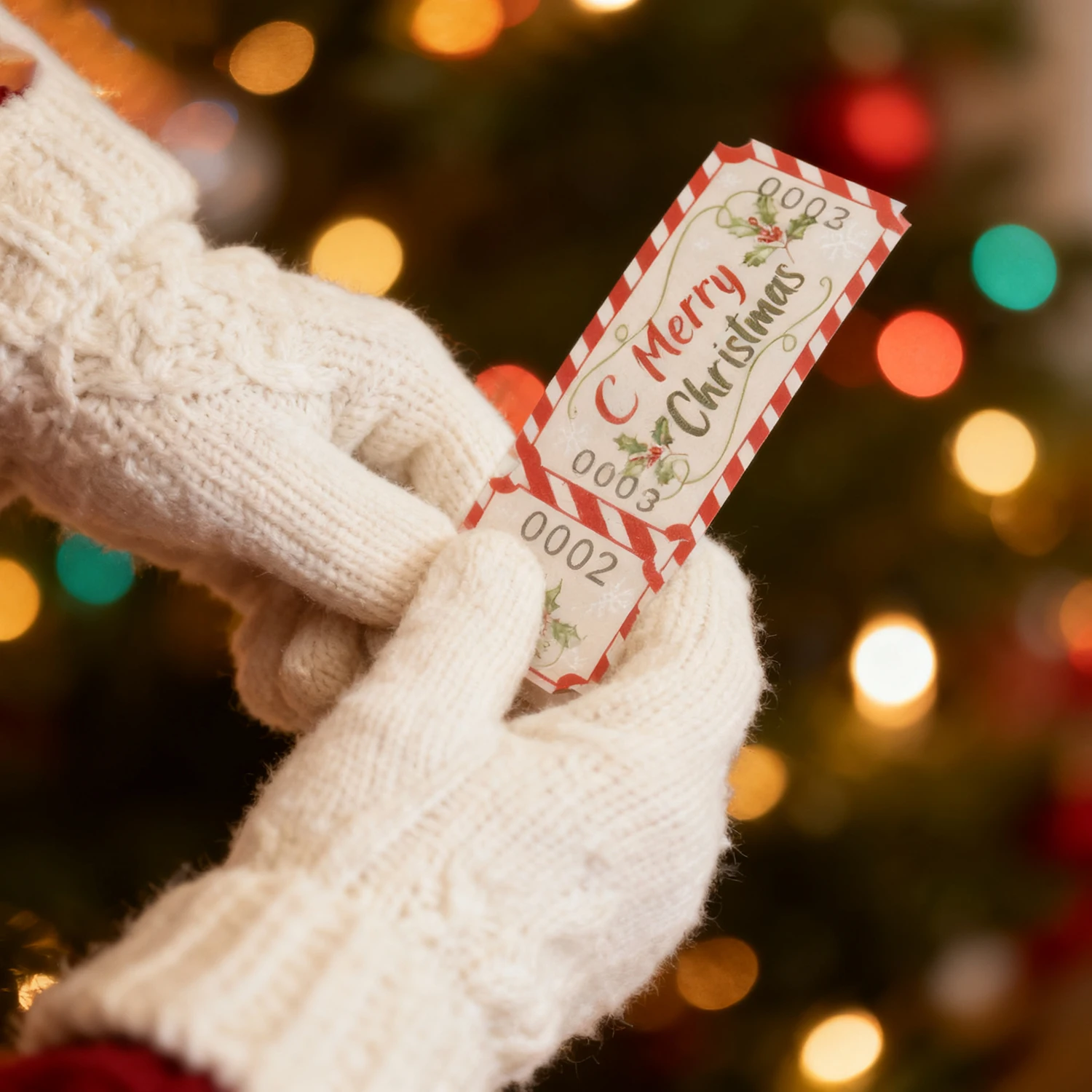 500 قطعة/لفة ملاهي عيد الميلاد كرنفال اليانصيب القبول تذكرة أرواق لعب متعة عيد الميلاد الديكور عطلة هدايا الحفلات #3