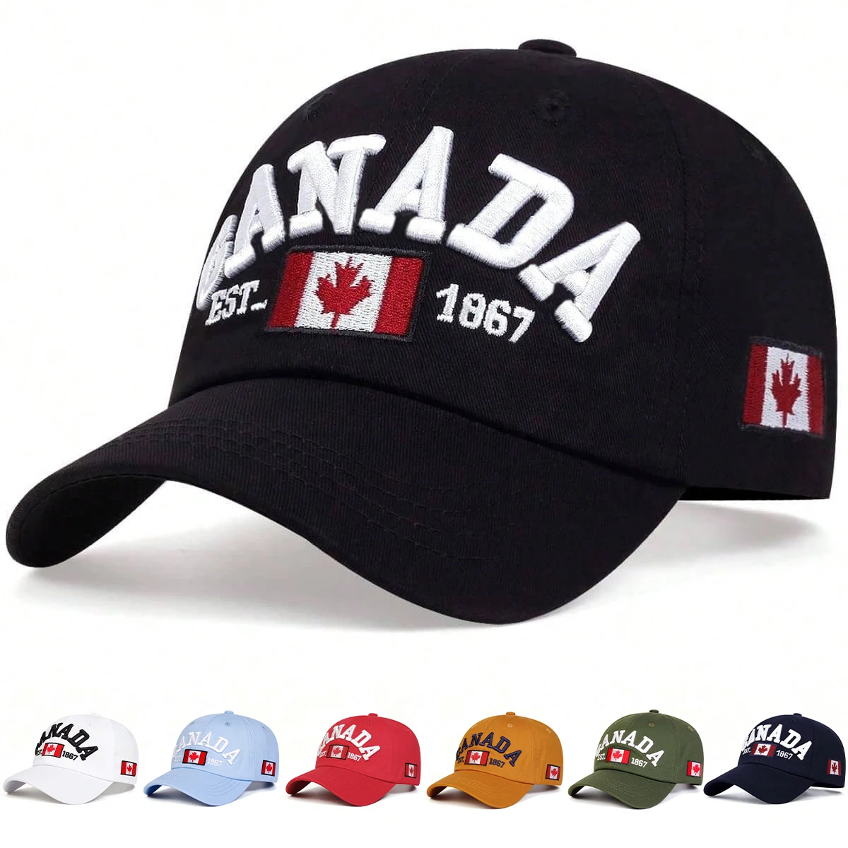 Moda algodão canadá boné de beisebol bandeira do canadá chapéu snapback ajustável masculino bonés de beisebol gorras
