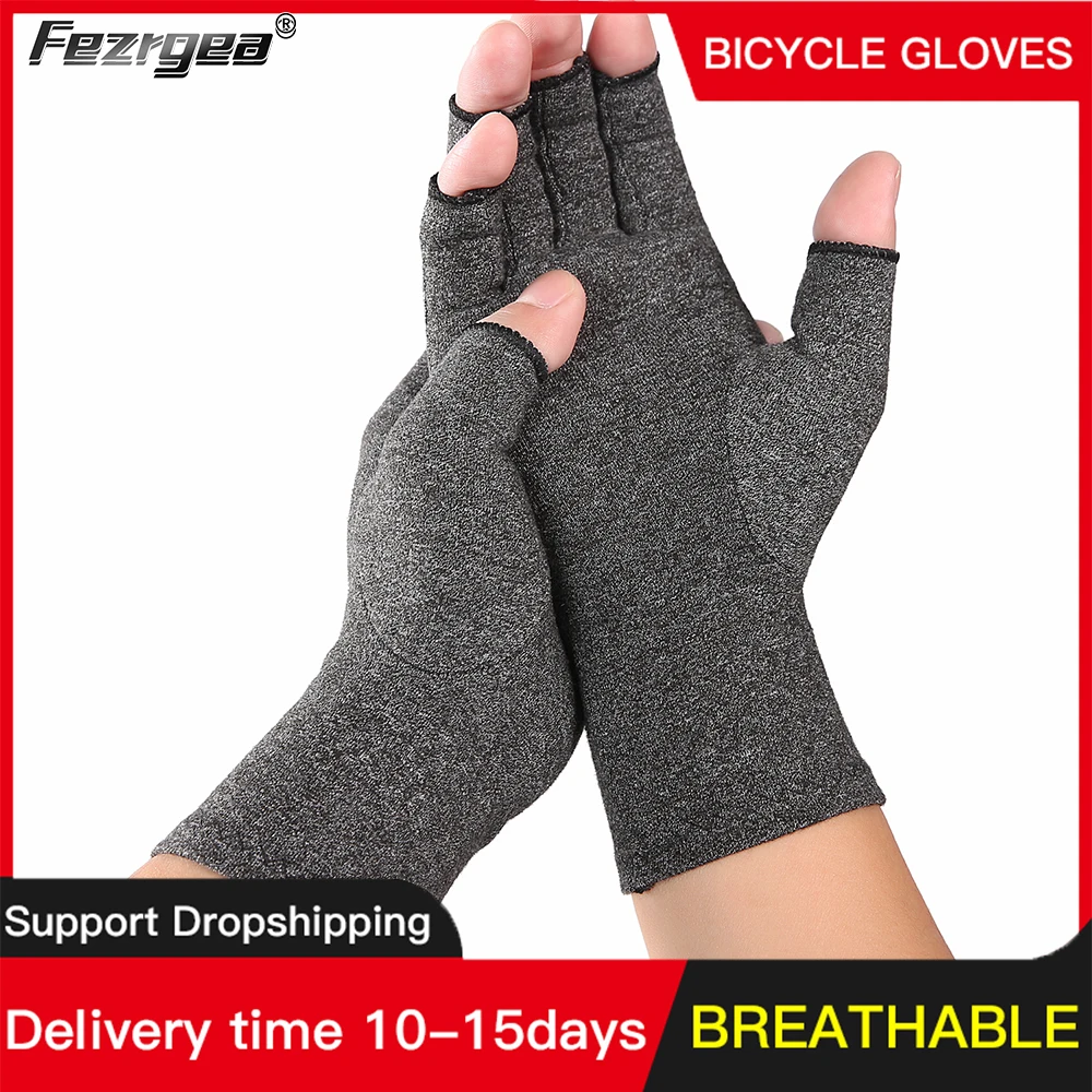 Relieve Hand Discomfort with 1pair Fingerless Compression Gloves Pressure elastic gloves