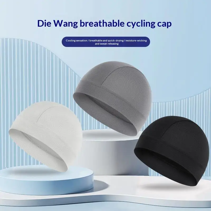 1Pc Summer Cooling Skull Caps Helmet Liner Anti-UV Quick-dry Cycling Men Stretchy Beanie Cap Running Riding Under Hard Hat