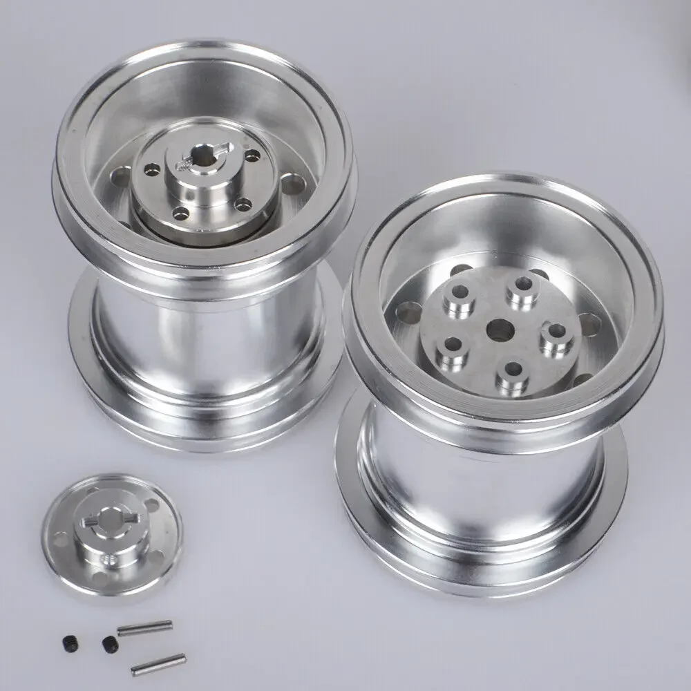 Aluminum Wheels & 12MM Wheel Hex Adapter for Tamiya CW01 LunchBox Midnight Pumpkin WR-02 1/10 RC 2WD Off-Road Car