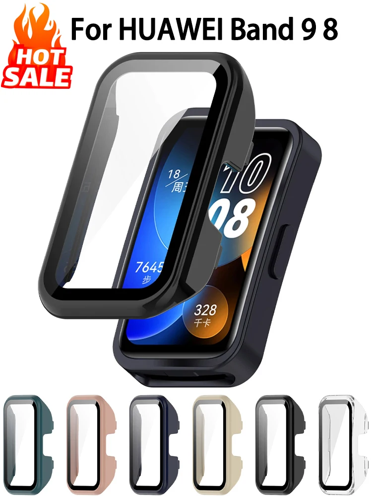 

Screen Protector Case for HUAWEI Band 10 9 8 Ultra-Thin PC Bumper&Tempered Glass Face Cover HUAWEI Smart Band 10 9 8 Accessories