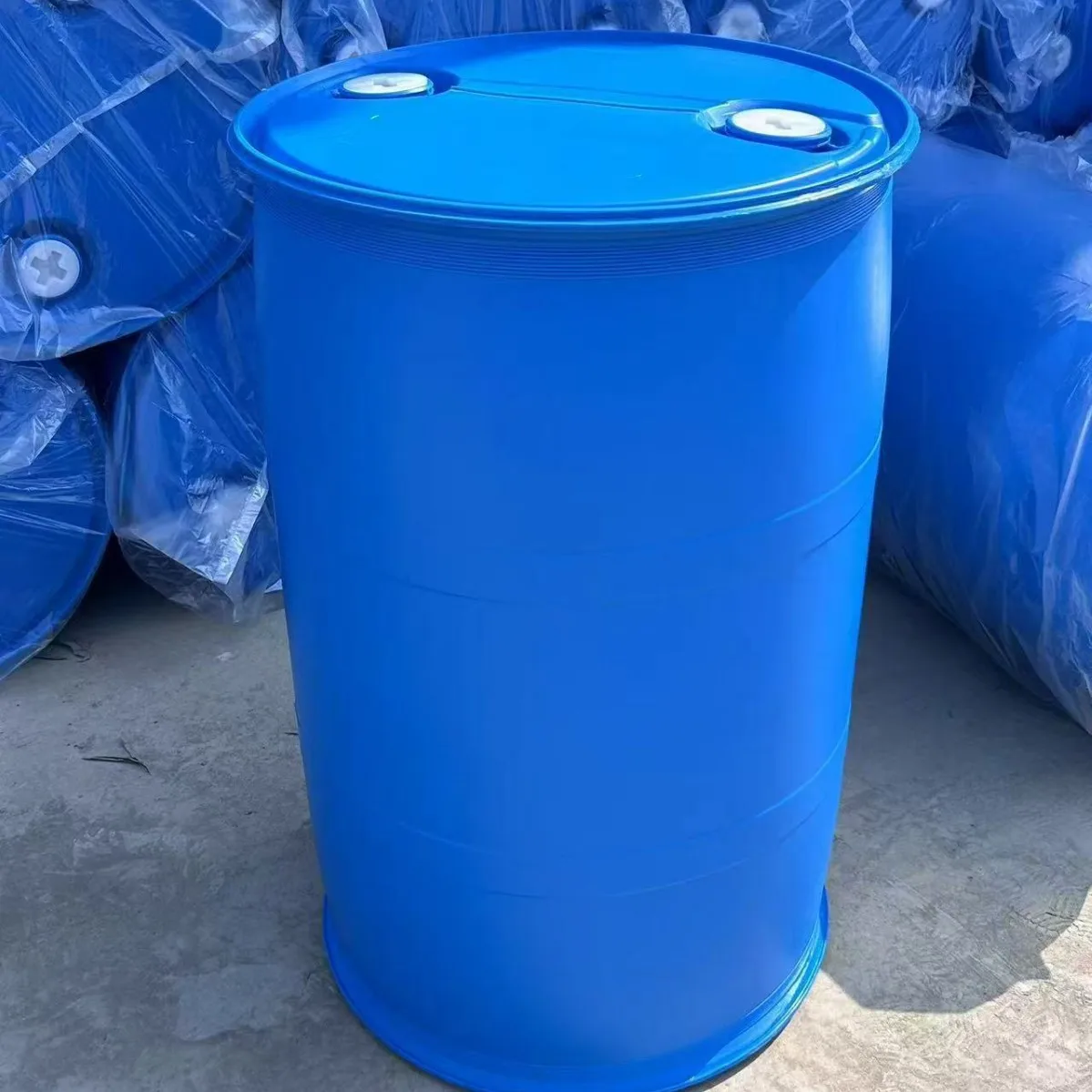 2025 200L closed-top blue cylindrical container with thickened barrel wall for greater strength