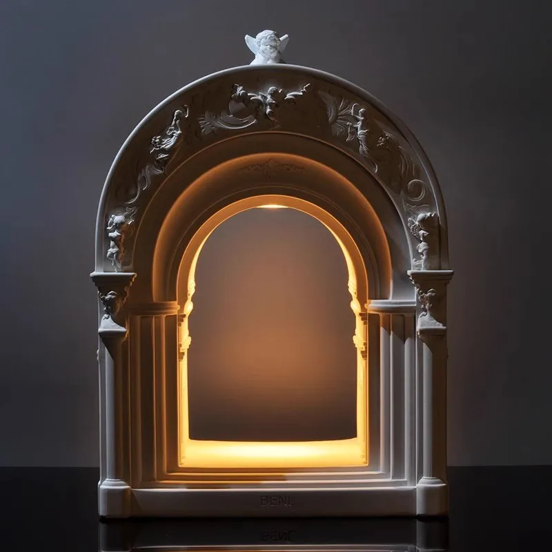 Angel Opera House بناء على الطراز الأوروبي، مصباح طاولة للعلاج بالروائح الخالية من الحرائق، مصباح عطري، زينة لغرفة النوم #2