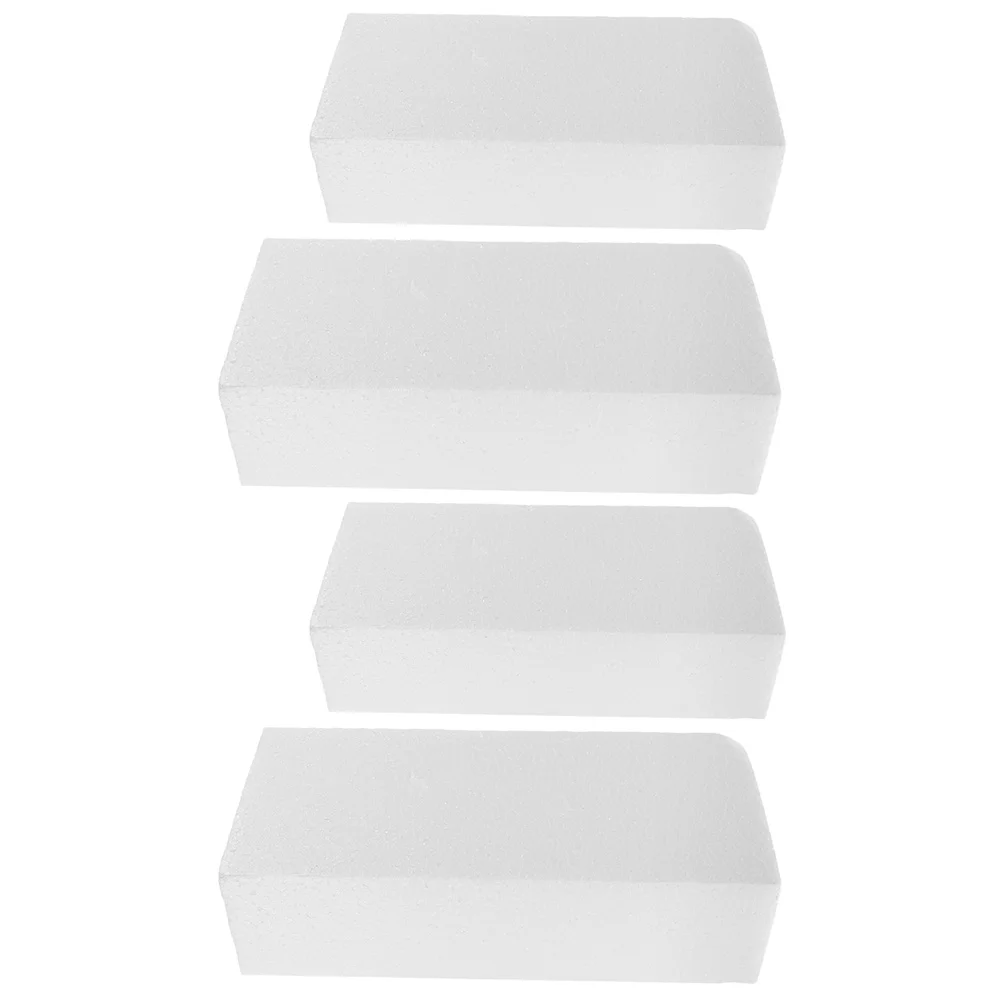 

4 Pcs Foam Blocks Rectangular DIY Foams Models Rectangle Crafts White Cubes for Floral