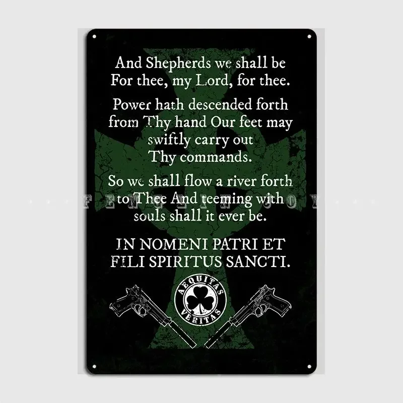 Boondock Saints Poster Metal Plaque Designing Wall Cave Club Bar Painting Décor Tin Sign Posters
