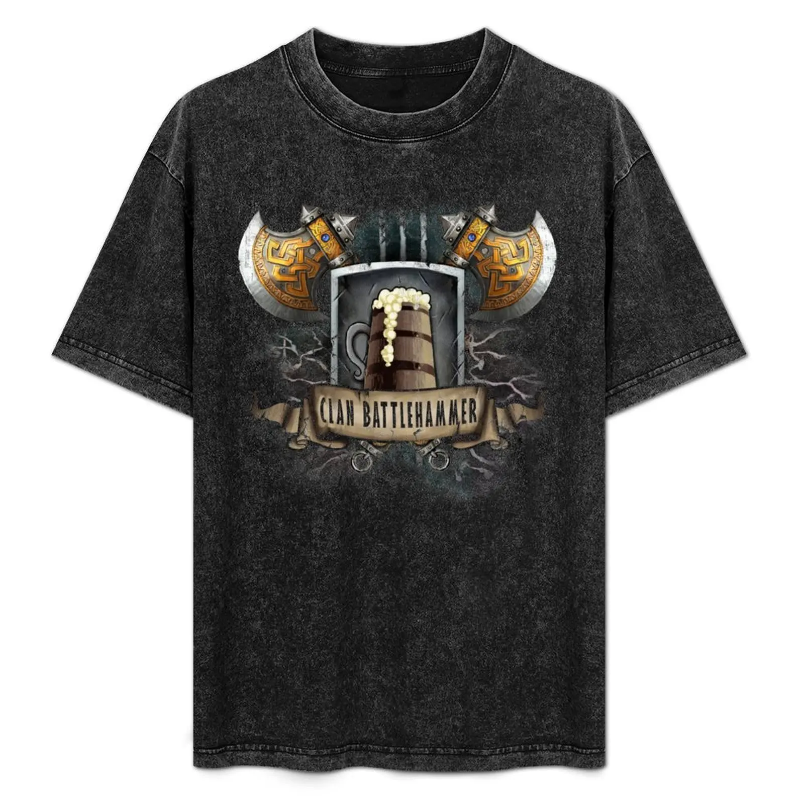 Футболка Clan Battlehammer Mithral Hall Dwarf Faerun Fourthpeak Frost Hills, летняя спортивная быстросохнущая футболка