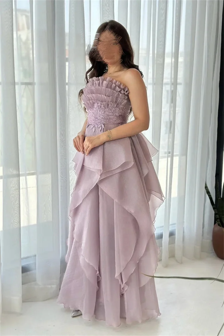 Long Evening Dresses Elegant A-line Off Shoulder Formal Dresses For Women 2024 Wave New Prom Cocktail Gown فساتين الحفلات