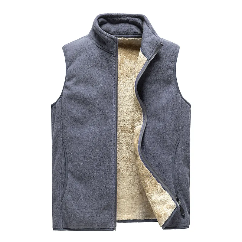 

2023 Men Sleeveless Vest Jackets Winter Fashion Vest Male Cotton-Padded Fleece Vests Coats Men Warm Black Waistcoat Clothing 8Xl