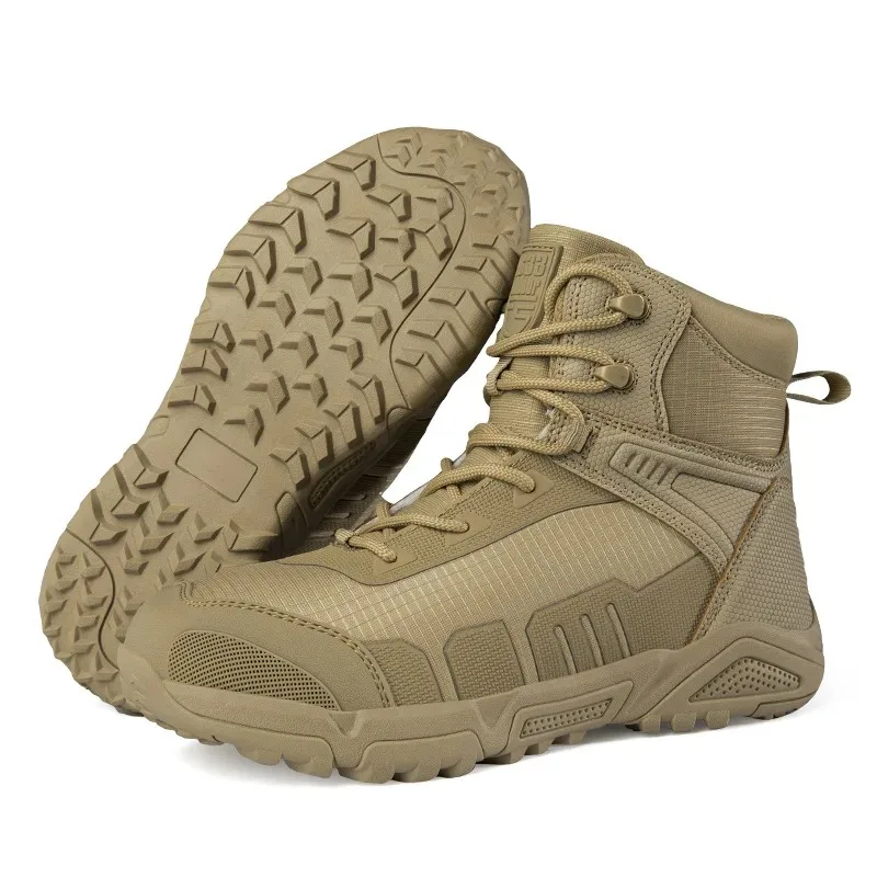 Men's Boots Outdoor Non Slip Hiking Shoes Lace Up Desert Ankle Boots Fashion Casual High Top Boots for Men Training Boot Botas