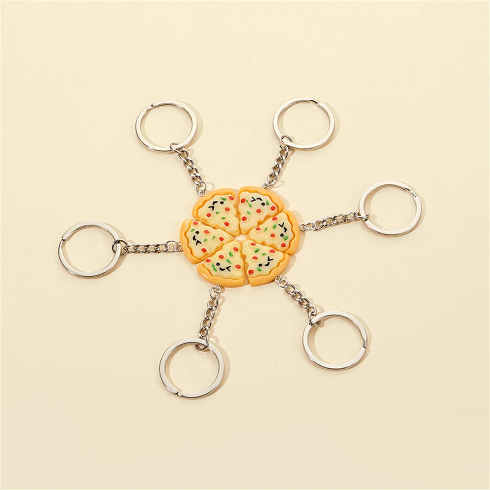 Dainty Pizza Charms Necklace for Women Food Pendants Keychain Friendship Necklace Best Friends Party Jewelry Accessories Gift