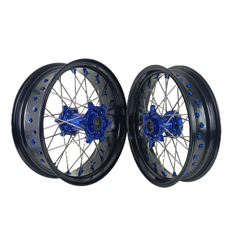 7116 T6 Aluminum Alloy Motorcycle Rim 36 Holes Supermoto Wheels Set 17 Inch for Yamaha YZ YZF 250/450CC 2010-2020