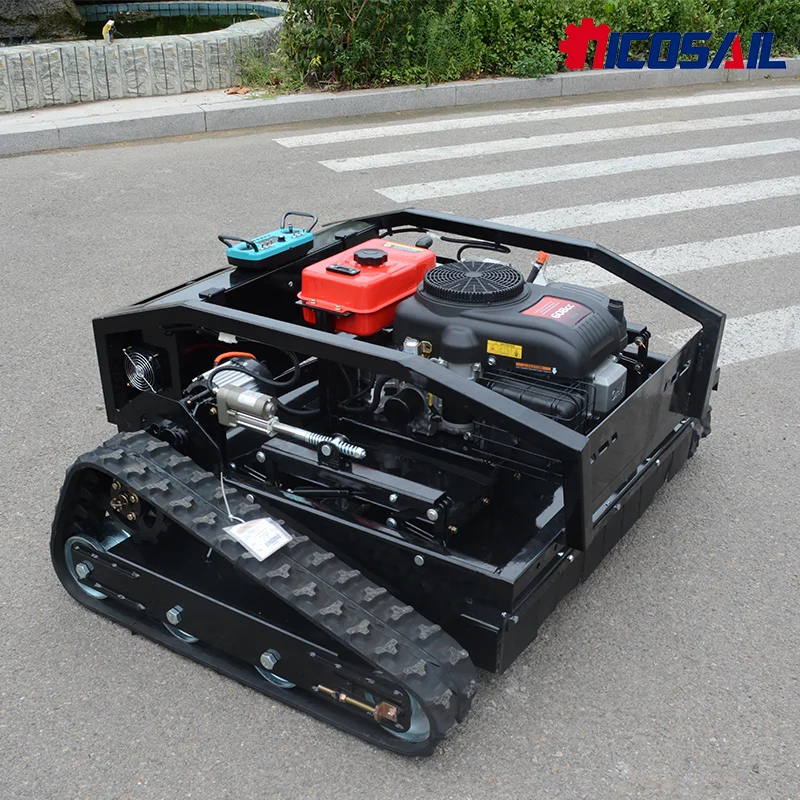 45° Gradeability Remote Control Lawn Mower for Steep Slopes Hillside Grass Cutting