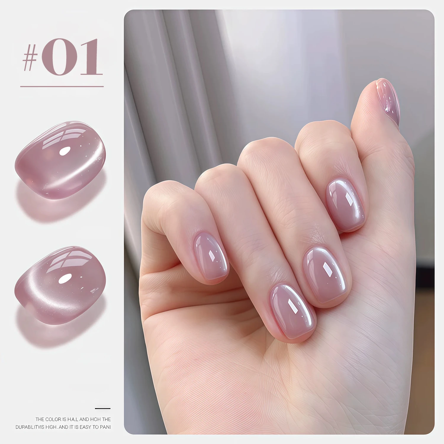 1 قطعة WS الجليد الشفاف الوردي الزجاج حبة جيل للأظافر شبه دائم مسمار الفن تمرغ الأشعة فوق البنفسجية LED صالون الأظافر المنزل لتقوم بها بنفسك هلام لجميع المواسم