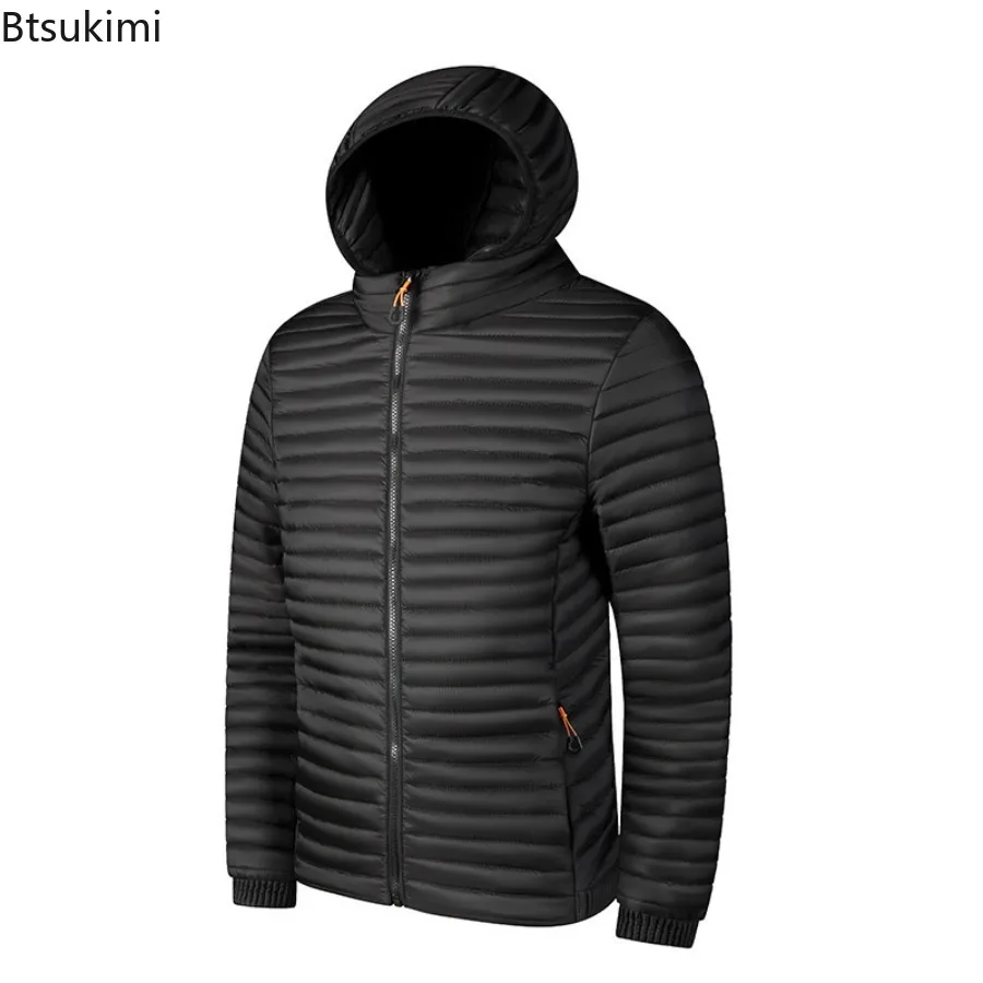 Autumn Winter Men's Outdoor Hiking Cotton-padded Jackets Sports Casual Hooded Waterproof Warm Parkas Windproof Down Cotton Coats