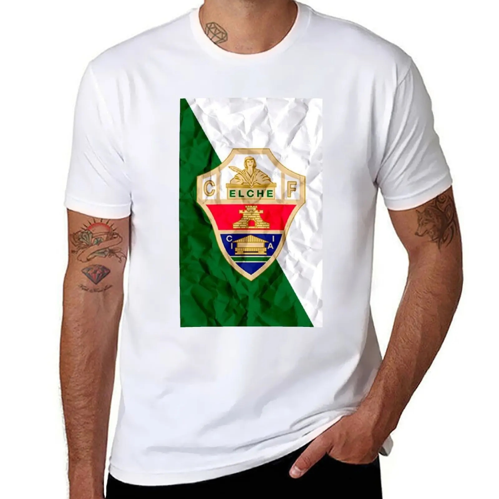 Новая футболка Elche Art Design, мужские облегающие мужские футболки из 100% хлопка Новая футболка Elche Art Design, мужские облегающие мужские футболки из 100% хлопка