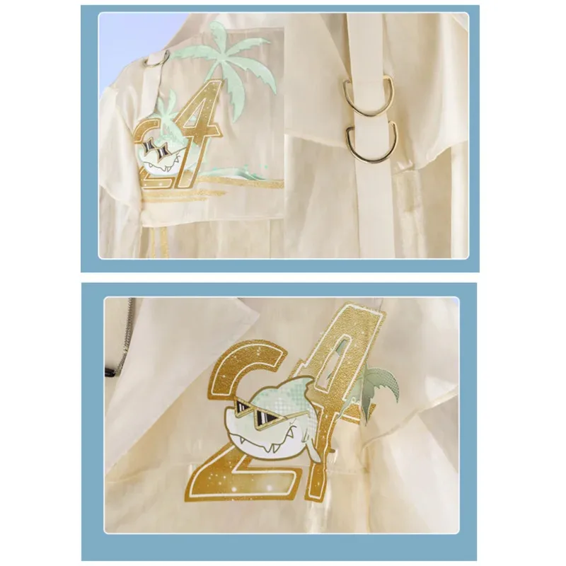 Игра Naraka: Bladepoint Kylin Zhang Косплей Костюм Летний пляжный купальник Рубашка Шорты Полный комплект Парик Мужской Карнавальный костюм для вечеринки;2'a