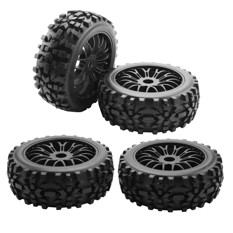 4Pc RC Buggy Wheels And Tyres With Hex 17Mm Wheels Rims 1/8 Scale Off-Road Car For 1:8 RC On-Road Buggy Car