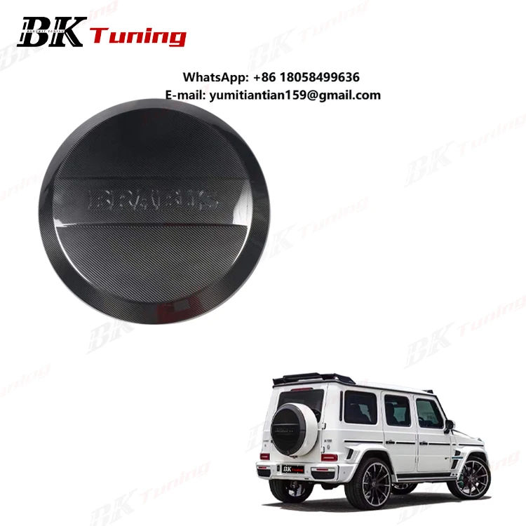 

BK Tuning G Class W464 Bra-Bus Rear Wheel Tire Cover Dry Carbon Spare Wheel Cover for Mez W464 Spare Tire Cover