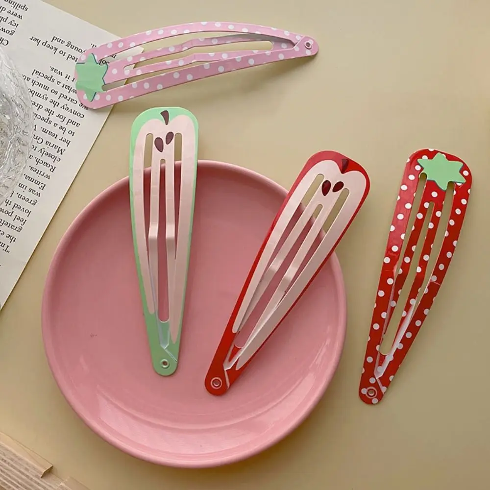

2Pcs 15cm Extra-large Hair Clips Strawberry Polka Dot Hoodies BB Clip Fruit Series Kawaii Backpack Decoration Hairpin