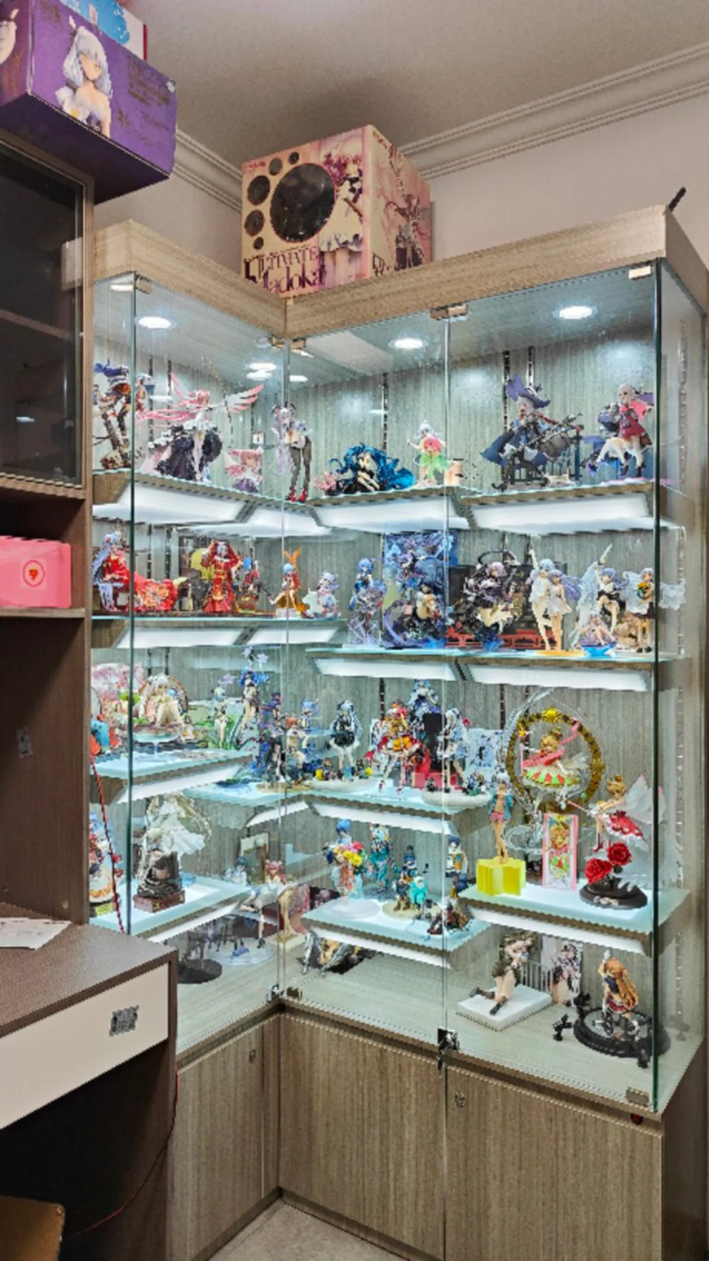 Figure Display Gift Toy Shelf Dust-proof Household Transparent Glass Lego Cabinet Gundam Animation Model Showcase