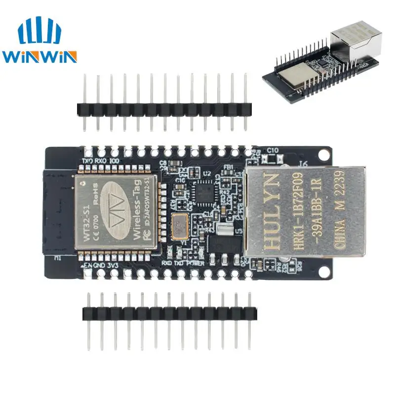 ESP32 Wireless Module WT32-ETH01 Embedded Serial Port Networking Bluetooth-compatible Ethernet WIFI Combo Gateway MCUWT32 ETH01