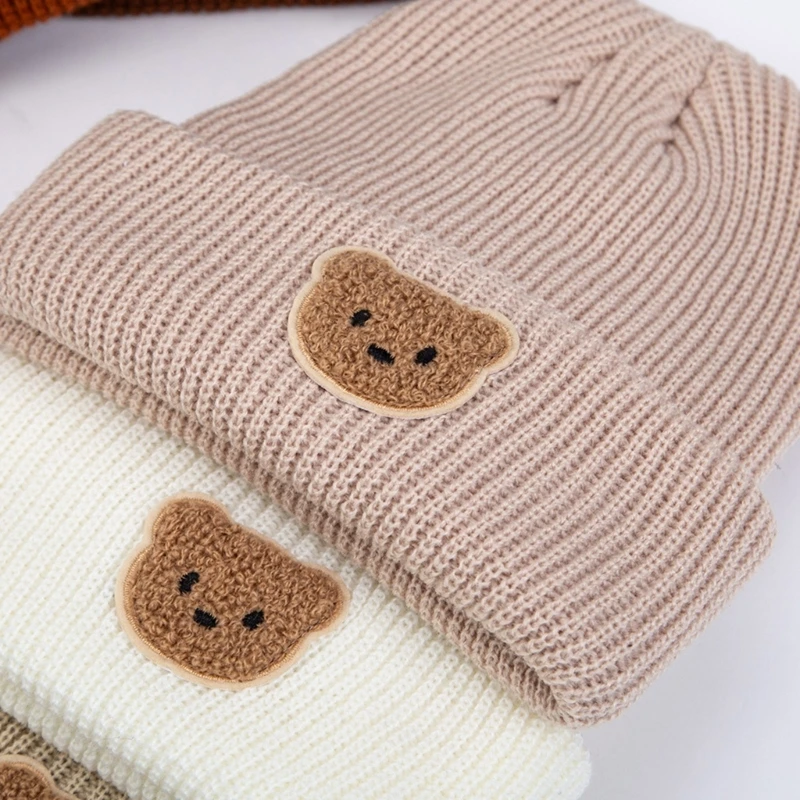 Baby Warm Hat Knitted Pullover Hat Soft & Breathable Stretchable Bonnet Caps for 0 to 3 Years Old Infants Comfortable