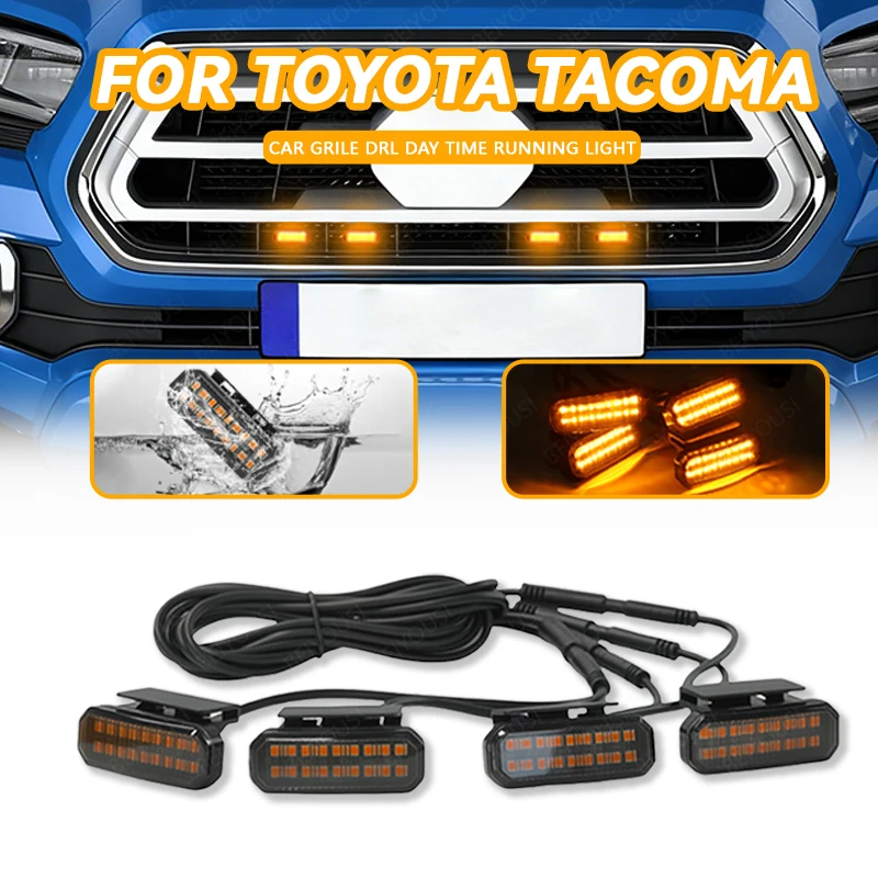 

18LED Front Grille Light FOR TOYOTA TAGOMA Car Daytime Running Light Wheel Eyebrow Lamp For Pickup Offroad 12V